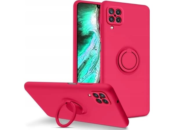 OEM Etui Silicon Ring do Samsung A12 jasno czerwony