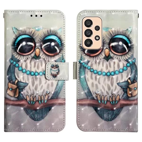 Plånboksfodral Samsung Galaxy A23 – Utsmyckad Uggla