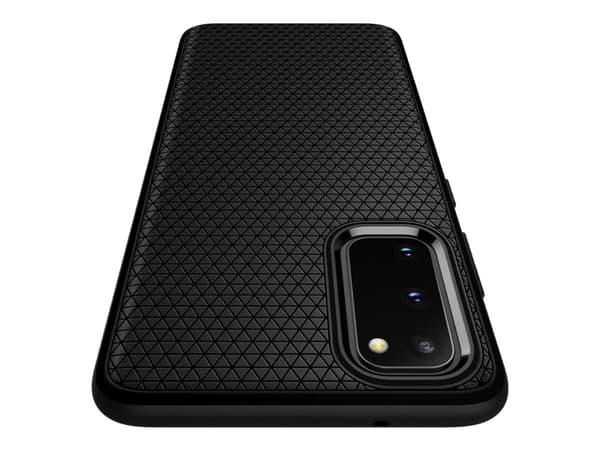 Spigen Liquid Air - Baksidedeksel for mobiltelefon - termoplast-polyuretan (TPU) - matt svart - for Samsung Galaxy S20, S20 5G