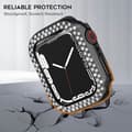 Miniatyrbild 3 av 4: Apple Watch 4/5/6/SE (44mm) Skal Rhinestone - Svart