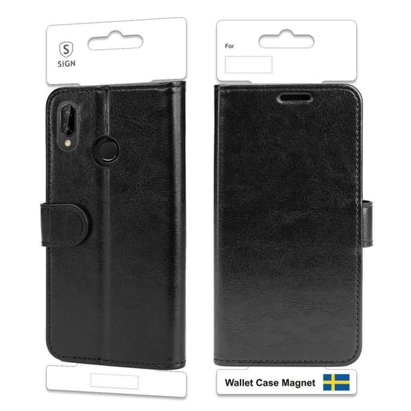 SiGN Plånboksfodral för Huawei P20 Lite - Svart