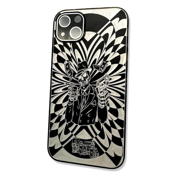 Alumiinikuori kaikki iPhone 14 -mallit 3D raha-ase juoma iPhone 14 Pro