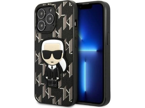 Karl Lagerfeld KLHCP13LPMNIKBK iPhone 13 Pro / 13 6.1" hardcase black Monogram Ikonik Patch