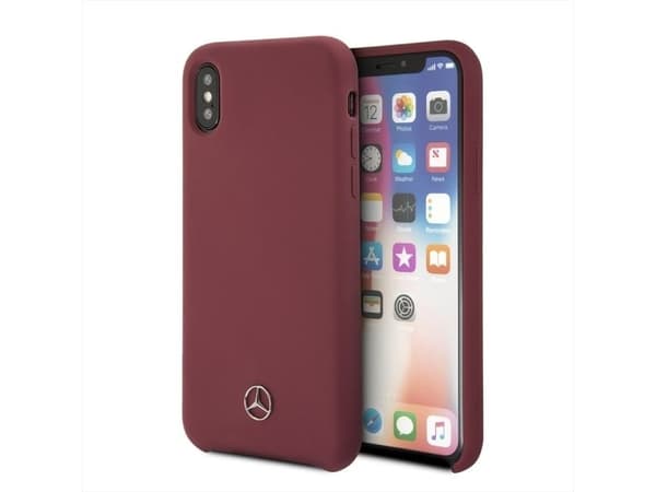 Mercedes Benz Apple iPhone X / XS Mercedes Hard dėklas (MEHCPXSILRE) raudonos spalvos