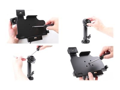 Brodit Holder with lock - Ladestativ + bilstrømadapter - 2 A - for Panasonic TOUGHBOOK FZ-L1