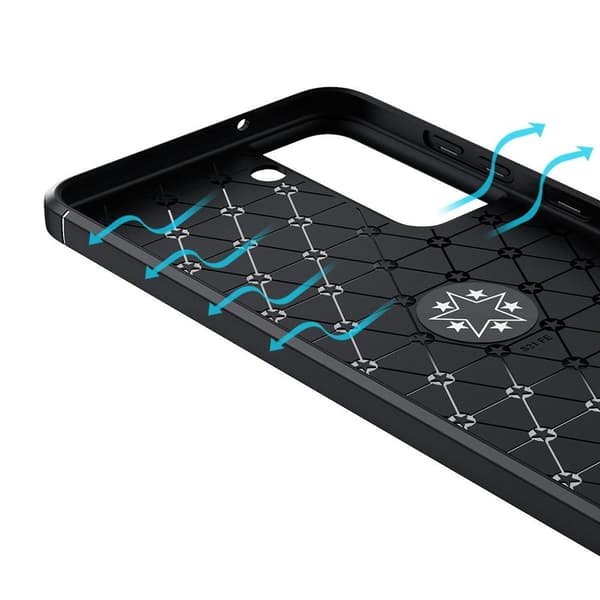 Samsung Galaxy S21 FE TPU skal med Finger Ring - Svart