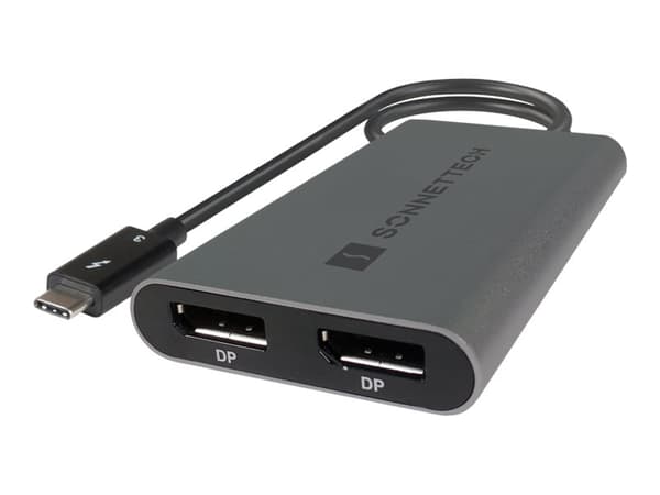 Sonnet - Videoadapter - 24 stift USB-C (hane) till DisplayPort (hona) - DisplayPort 1.2 Svart, Grå