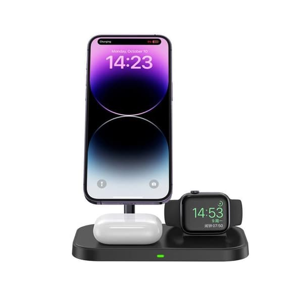 Tech-Protect 3-in-1 Trådlös Laddare Magsafe iPhone, Apple Watch, AirPods