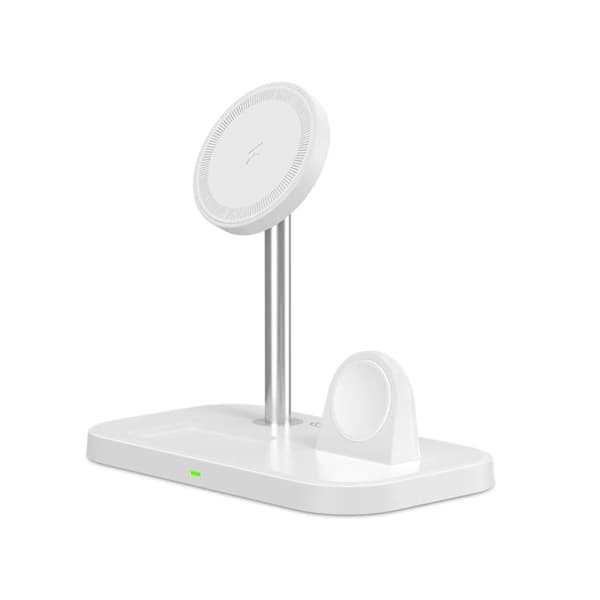 3-in-1 Trådlös Laddare Magsafe iPhone, Apple Watch, AirPods - Vit