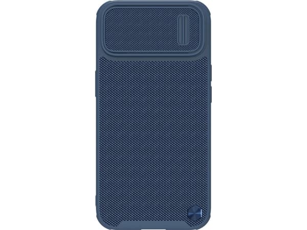 Nillkin Textured S-deksel til iPhone 14 Plus, pansret deksel med kameradeksel, blå