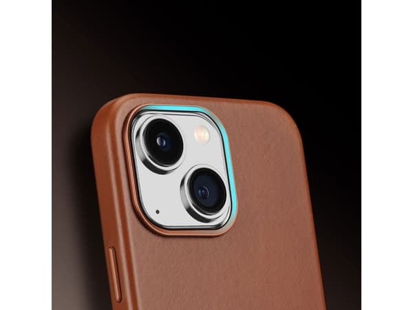 Dux Ducis Naples iPhone 14 Plus-deksel magnetisk skinn MagSafe-deksel brun