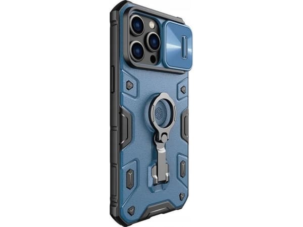 Nillkin CamShield Armor Pro magneettinen kotelo iPhone 14 Pro magneettinen kotelo kameran suojuksella sininen