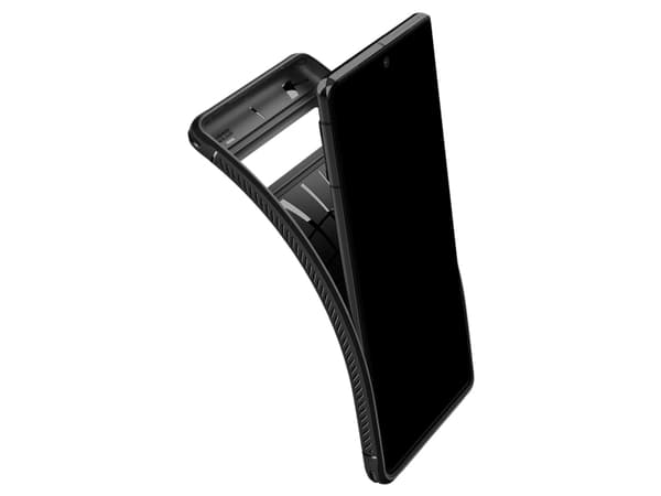 Spigen Rugged Armor - Baksidesskydd för mobiltelefon - robust - termoplastisk polyuretan (TPU) - mattsvart - för Google Pixel 7 Pro