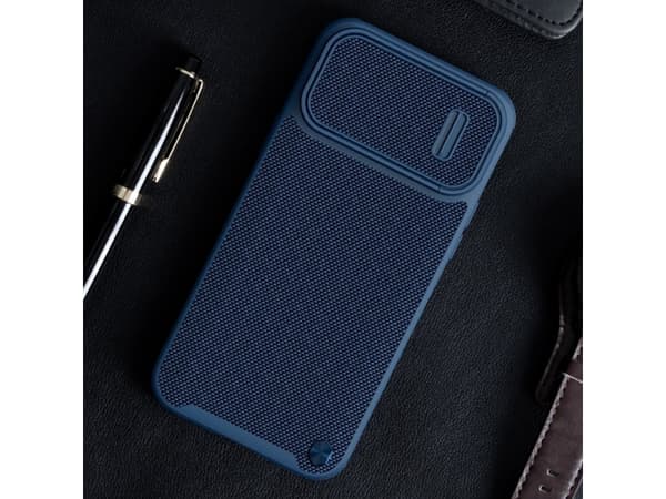Nillkin Textured S Case iPhone 14 Pro Max panssaroitu kotelo, jossa on kamerasuoja tummanvihreä