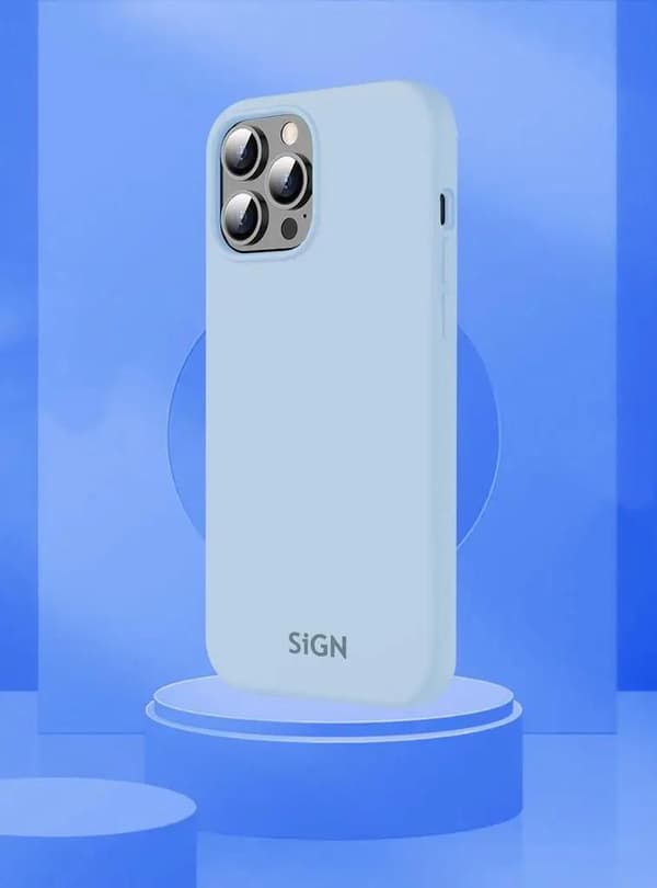 SiGN iPhone 14 Pro Skal Liquid Silicone - Safir blå