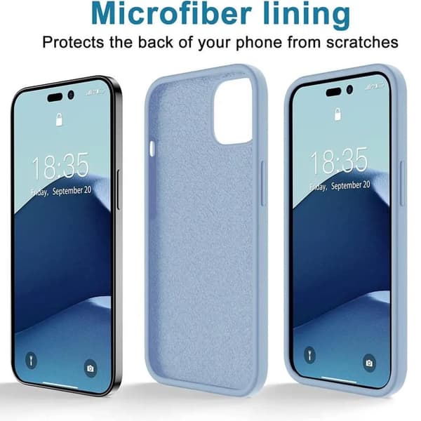 SiGN iPhone 14 Pro Skal Liquid Silicone - Safir blå