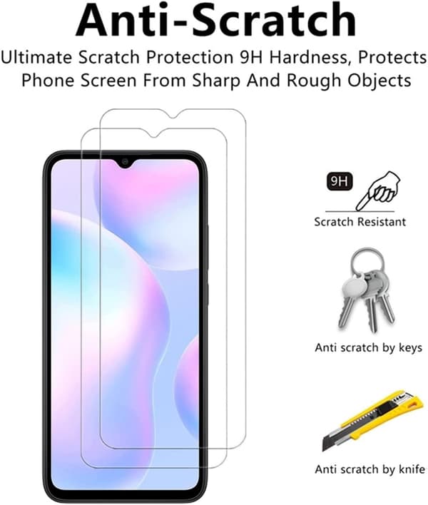 [2-PACK] Xiaomi Redmi 9A/9AT Härdat Glas Skärmskydd - Clear