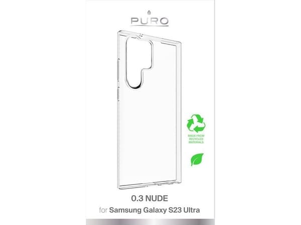 PURO 0.3 Nude - Samsung Galaxy S23 Ultra Ecological Deksel (gjennomsiktig)