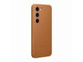 Miniatyrbilde 4 av 5: Samsung EF-VS911 - Baksidedeksel for mobiltelefon - ekte skinn - kamelhårfarget - for Galaxy S23