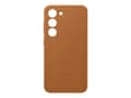 Miniatyrbilde 1 av 5: Samsung EF-VS911 - Baksidedeksel for mobiltelefon - ekte skinn - kamelhårfarget - for Galaxy S23