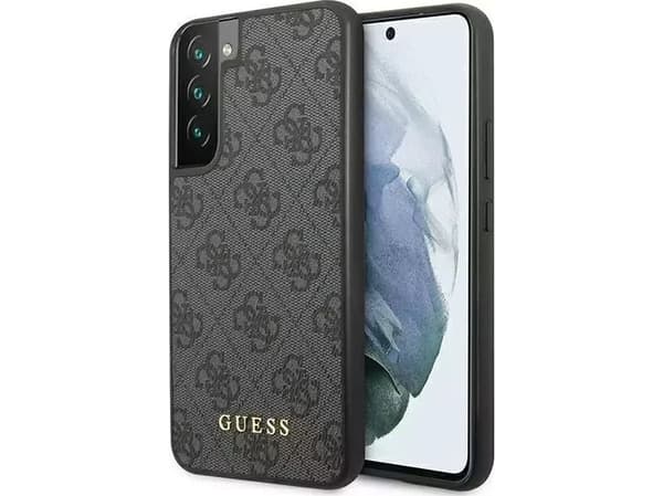 Guess GUHCS23SG4GFGR S23 S911 grå/grå hardcase 4G Metal Gold Logo
