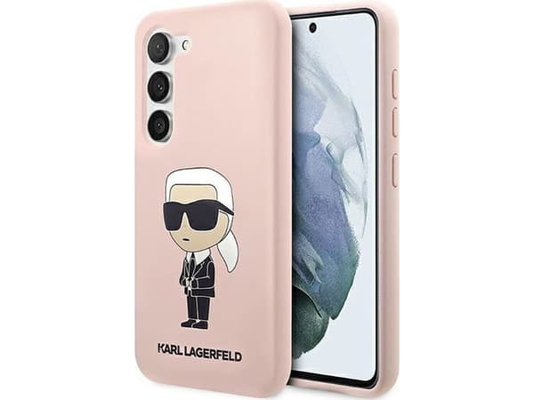 Karl Lagerfeld KLHCS23MSNIKBCP S23+ S916 hardcase rosa/rosa Silikon Ikonik