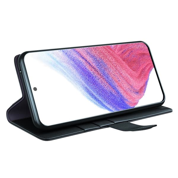 Äkta Läderfodral Samsung Galaxy A53 Svart
