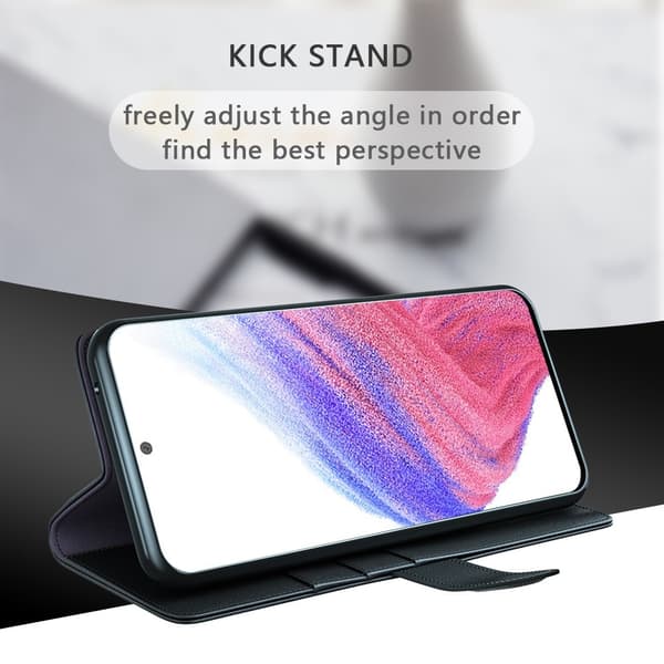 Äkta Läderfodral Samsung Galaxy A53 Svart