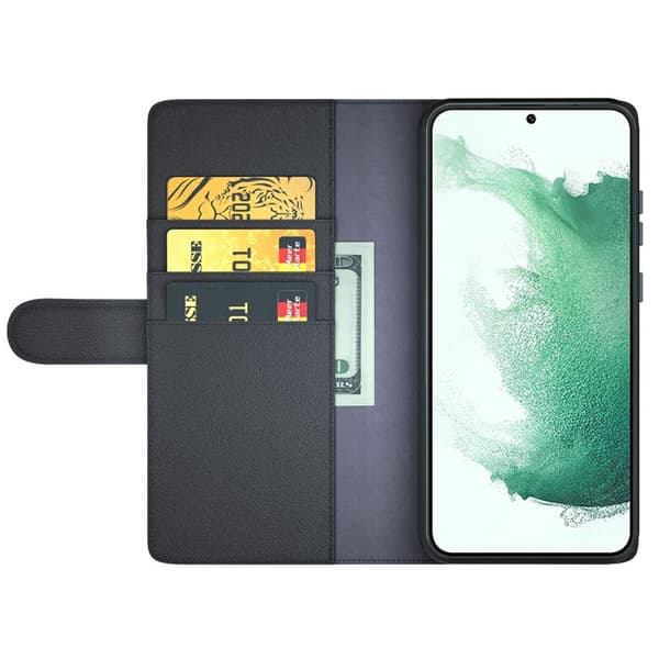 Äkta Läderfodral Samsung Galaxy S23 Svart