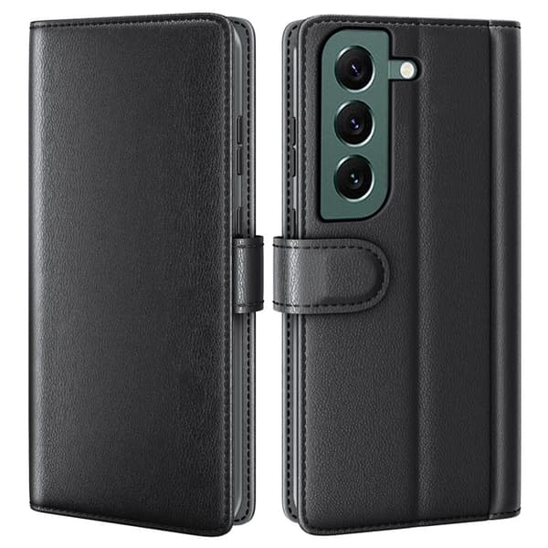 Äkta Läderfodral Samsung Galaxy S23 Svart