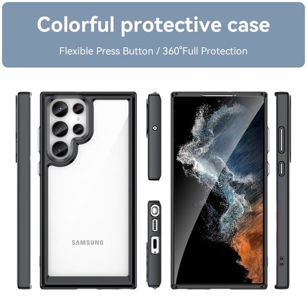 Hybrid Edge Case Samsung Galaxy S23 Ultra Svart
