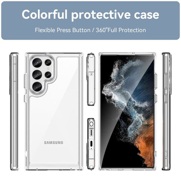 Hybrid Edge Case Samsung Galaxy S23 Ultra Transparent