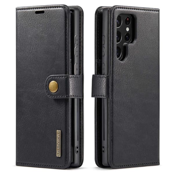 DG.MING 2-in-1 Magnet Wallet Samsung Galaxy S23 Ultra Black