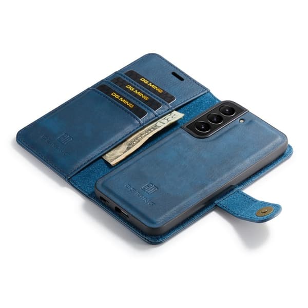 DG.MING 2-in-1 Magnet Wallet Samsung Galaxy S23 Plus Blue