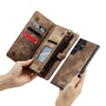 Miniatyrbild 2 av 5: CaseMe Multi-Slot 2 i 1 Plånboksfodral Galaxy S23 Ultra Brun