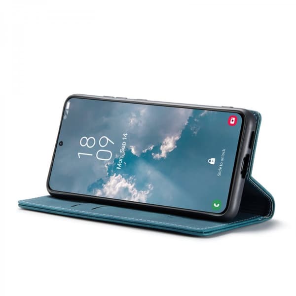 CaseMe Slim Plånboksfodral Samsung Galaxy S23 Plus Blå