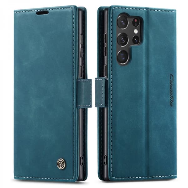 CaseMe Slim Plånboksfodral Samsung Galaxy S23 Ultra Blå