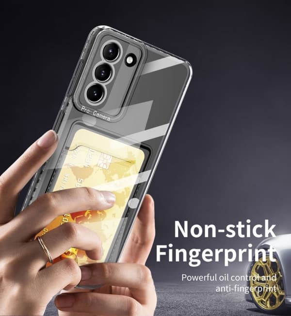 Skal Med Kortfack Samsung Galaxy S22 Ultra Transparent