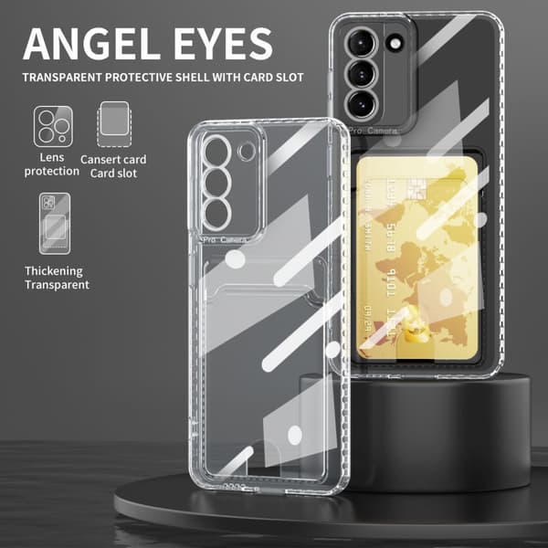 Skal Med Kortfack Samsung Galaxy S22 Ultra Transparent