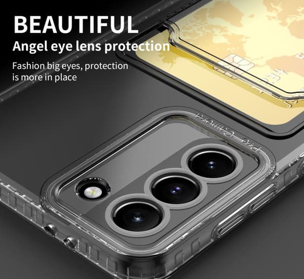 Skal Med Kortfack Samsung Galaxy S22 Ultra Transparent
