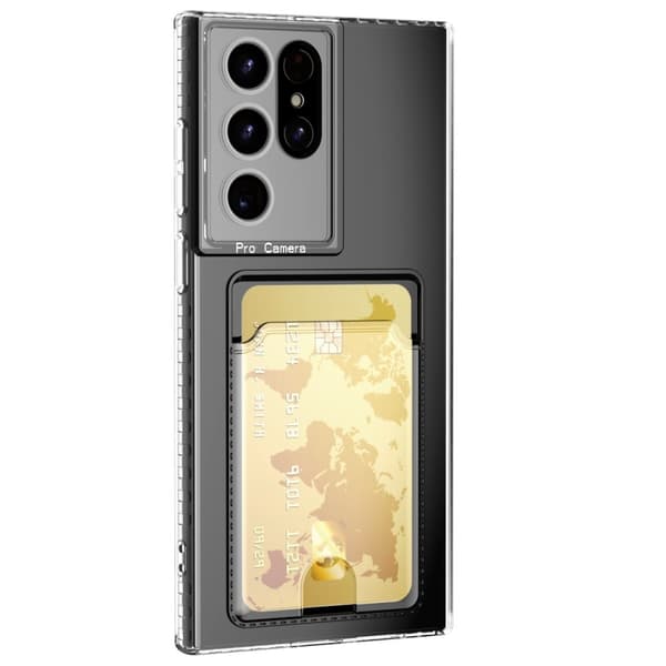 Skal Med Kortfack Samsung Galaxy S22 Ultra Transparent