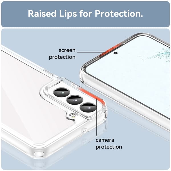 Hybrid Edge Case Samsung Galaxy S23 Plus Transparent