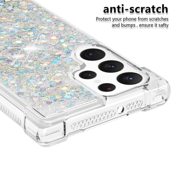 Glitter Bling TPU Case Samsung Galaxy S23 Ultra Silver