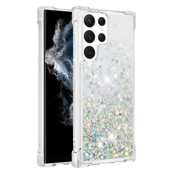 Glitter Bling TPU Case Samsung Galaxy S23 Ultra Silver