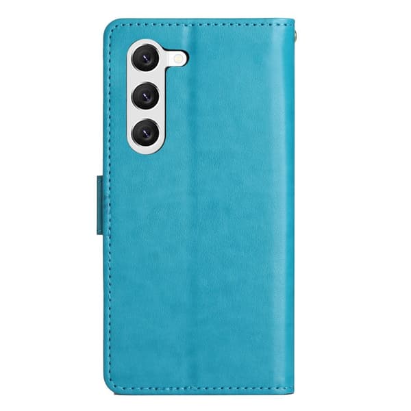 Läderfodral Fjärilar Samsung Galaxy S23 Blå