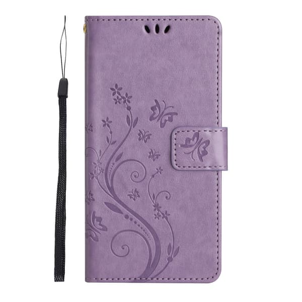 Läderfodral Fjärilar Samsung Galaxy S23 Lila