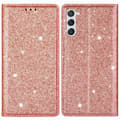 Miniatyrbild 1 av 5: Glitter Plånboksfodral Samsung Galaxy S23 Roséguld