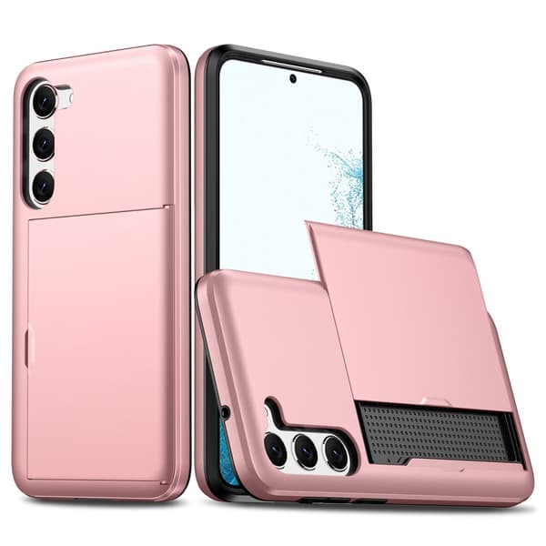 Samsung Galaxy S23 Skal Kortfack Roséguld