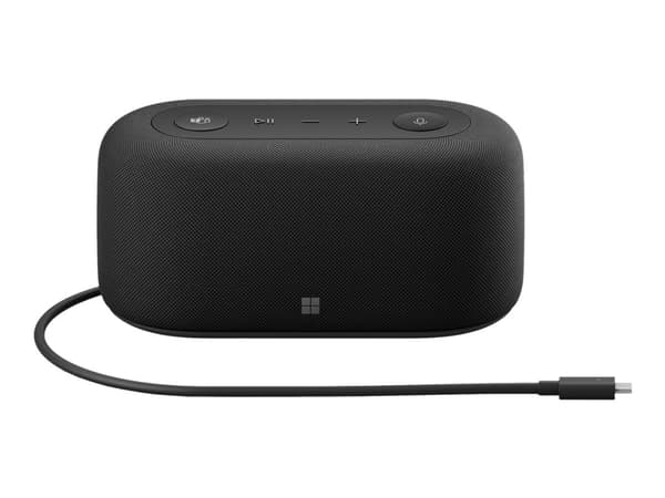 Microsoft Audio Dock - Høyttalertelefon/dokkingstasjon - kablet - USB-C - matt svart - Certified for Microsoft Teams