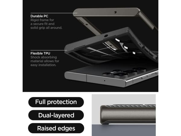 Spigen ACS05627, Omslag, Samsung, Galaxy S23 Ultra, 17,3 cm (6.8"), Svart
